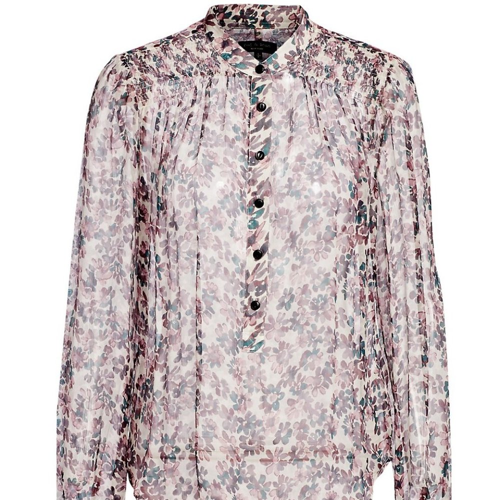 Susan Silk Long-Sleeve Floral Blouse from rag & bone - Picture 5 of 11